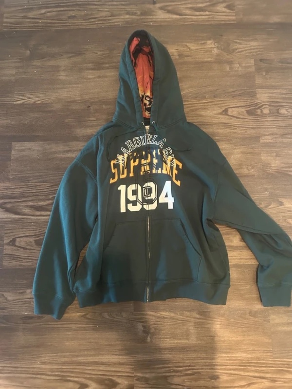 Supreme x MM6 Maison Margiela Zip Up Hoodie Green